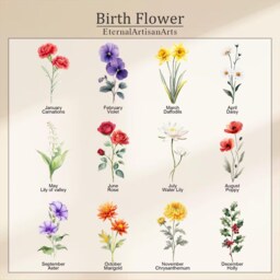 Custom Birth Month Flowers Vases, Grandma's Mom's Garden Flower Vase, Mom Mother's Day Gifts, Gift, Gifts For - thumbnail 2