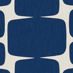 Scion Lohko Indigo Cushion Cover Navy Blue Geometric Linen Pillow - thumbnail 2