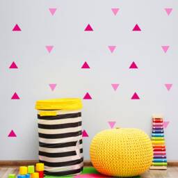 Triangle Wall Stickers Kid's Nursery Room Art Decor Polka Dots Decals Removable Vinyl - thumbnail 3