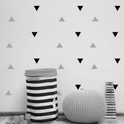 Triangle Wall Stickers Kid's Nursery Room Art Decor Polka Dots Decals Removable Vinyl - thumbnail 2