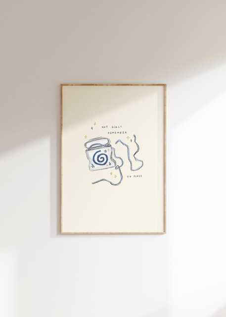 Hot Girls Remember To Floss Wall Print - Dentist Tooth Toothbrush Art Bathroom Poster Daily Reminders Home Decor - image 1