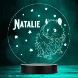 Cute Hamster & Stars Colour Changing Personalised Gift Led Lamp Night Light - Bedroom - thumbnail 1
