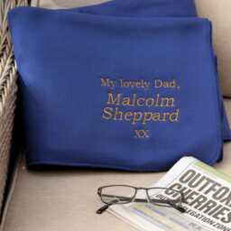 Snuggle Blanket Personalised Single Fleece Cosy Throw Blankets in Choice Of Colour Embroidered Name, Initials Or Little Message - thumbnail 4
