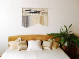 Large Wall Art Tapestry Woven Hanging Macrame Yarn Wedding Backdrop Decor Coffee Brown Gray Beige