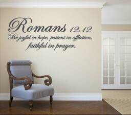 Romans 1212 Vinyl Wall Decal, Christian Home Decor - thumbnail 1