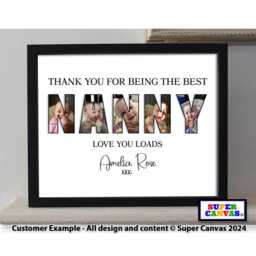 Mum Grandma Sister Nana Friend Daughter Personalised Handmade Photo Word Art Custom Framed A4 A3 Print Mothers Day Birthday Gift - thumbnail 2