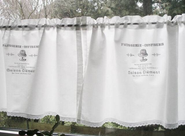 Curtain Kitchen Shabby Chic Patisserie Confectionery Window Curtain Bistro White Country House - image 1