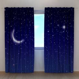 Window Curtains , Starry Sky , Blackout Curtains, Custom Size - thumbnail 3
