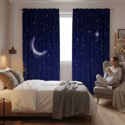 Window Curtains , Starry Sky , Blackout Curtains, Custom Size