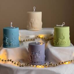 Handmade Santa Claus Soy Candle Christmas Home Decor - thumbnail 1