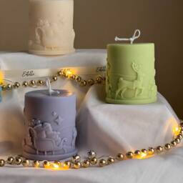 Handmade Santa Claus Soy Candle Christmas Home Decor - thumbnail 3
