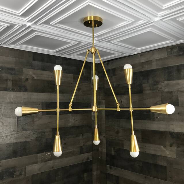 Titan Modern Geometric Sputnik 9 Light Mid Century Industrial Chandelier - image 1
