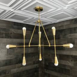 Titan Modern Geometric Sputnik 9 Light Mid Century Industrial Chandelier