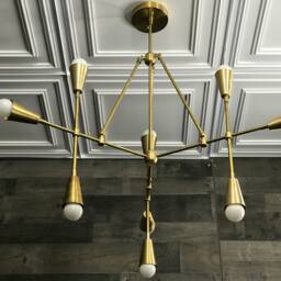 Titan Modern Geometric Sputnik 9 Light Mid Century Industrial Chandelier - thumbnail 2