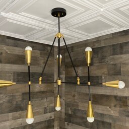 Titan Modern Geometric Sputnik 9 Light Mid Century Industrial Chandelier - thumbnail 4