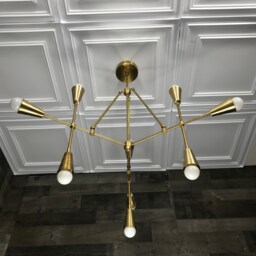 Titan Modern Geometric Sputnik 9 Light Mid Century Industrial Chandelier - thumbnail 3