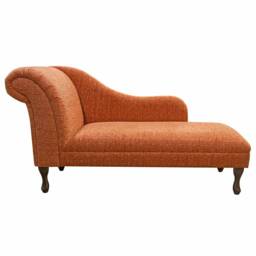 Vintage Orange Large Chaise Longue - Paprika Indoor Lounger Handmade in Britain - thumbnail 2