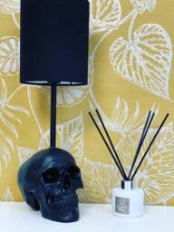 Black Skull Lamp // Decor Handmade By Haus Of Skulls - thumbnail 3