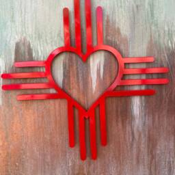 Metal Zia Sign - Wall Hanging New Mexico Art - thumbnail 3