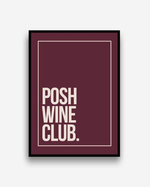Posh Booze Club Kitchen Wall Art Prints Posters Pictures Contemporary Typography Bold/Frame Not Included - image 1