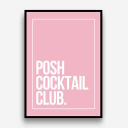 Posh Booze Club Kitchen Wall Art Prints Posters Pictures Contemporary Typography Bold/Frame Not Included - thumbnail 2