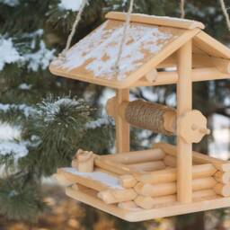 Twirl Squirrel Feeder, House, Home, Flying Squirrel Box, Wildlife, Bird Garden Gift, Handcrafted Art - thumbnail 3