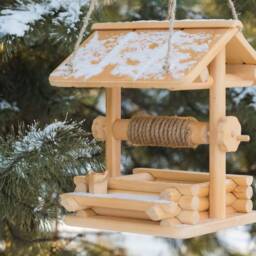 Twirl Squirrel Feeder, House, Home, Flying Squirrel Box, Wildlife, Bird Garden Gift, Handcrafted Art - thumbnail 2