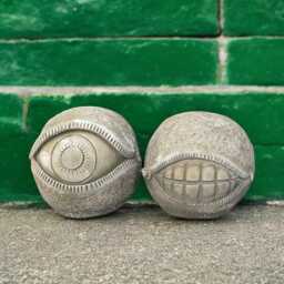 Concrete Eye Sphere Statue Stone Abstract Ball Sculpture Surreal Cement Art Decor Outdoor Garden Ornament Unique Handmade Design Gift - thumbnail 4