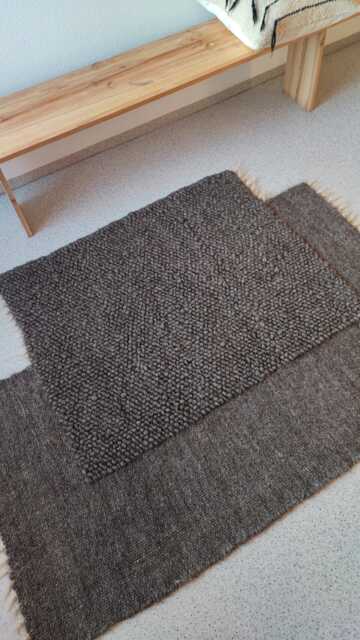 Irregular Hand-Knotted Wool Area Rug, Modern Grey Carpet For Dining Room, Minimalist Designer Accent Unique Etsy Gift Housewarming - image 1