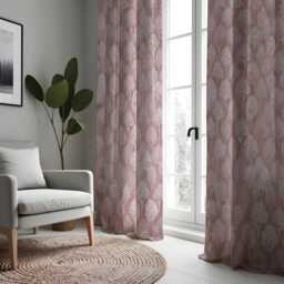 Pink Tree Curtains, Dusty Rose Woodland Silhouette Drapes, Custom Window Panels For Living Room Or Bedroom Nature Decor - thumbnail 4