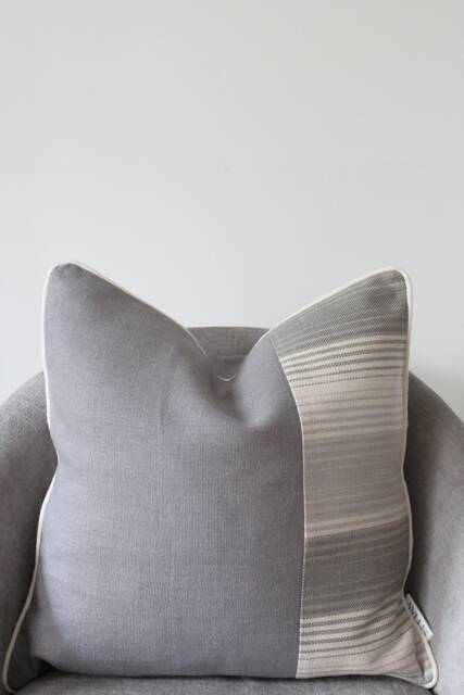 Linen Cushion Cover, Pure Natural Soft Linen, Stripe Scatter Cushions, Decorative Fabric - image 1