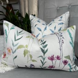 "Floral Cushion Cover, Pillow Sham, Size 12"" X 20" - thumbnail 1