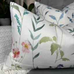 "Floral Cushion Cover, Pillow Sham, Size 12"" X 20" - thumbnail 2