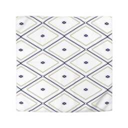 Microfiber Duvet Cover, Southwestern Geometric, White Navy Beige, Soft Bedding Set, Tribal Print Home Decor, Aztec Style Bedroom Accessories - thumbnail 2