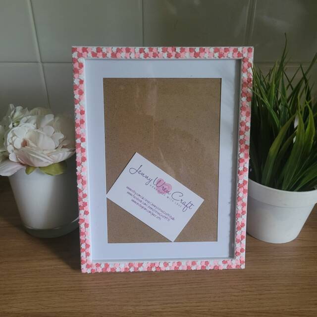 Colourful Sakura Cherry Blossom Clay Slices Photo Frame 5 X 7 Inches With Border, 6 8 Without Border - image 1