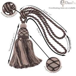 "D??copro Curtain & Drapery Tassel Tieback, Length 9 1/2"" - 24cm, Spread 30" - thumbnail 4