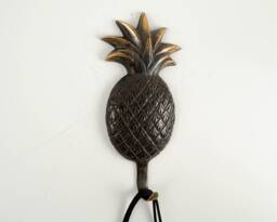 Unique Pineapple Bronze Hook, 7.8 Inch Figurine, Key Hanger, Coat Towel Tropical Decor, Bedroom Gift For Friend