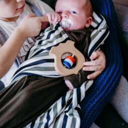 Police Shield Wooden Baby Rattle Customizable Organic Toy - Firefighter Ems Sheriff Law Enforcement Officer - thumbnail 4