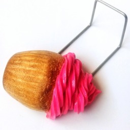 Handmade Cupcake Business Card Holder - Polymer Clay Bakery Decor
