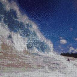 Big Sea Wave Beach Summer Blue Sky Diamond Painting Finished Wall Decor Embroidery Cross Stitch Completed Rhinestone Needlework Mosaic Art - thumbnail 3