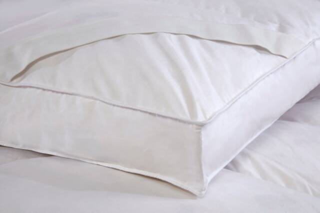 White Goose Feather Down Mattress Topper, Hotel Quality Cotton Casing - image 1