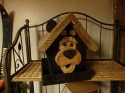 Whimsical Rustic Bear Bird Feeder Small - thumbnail 1