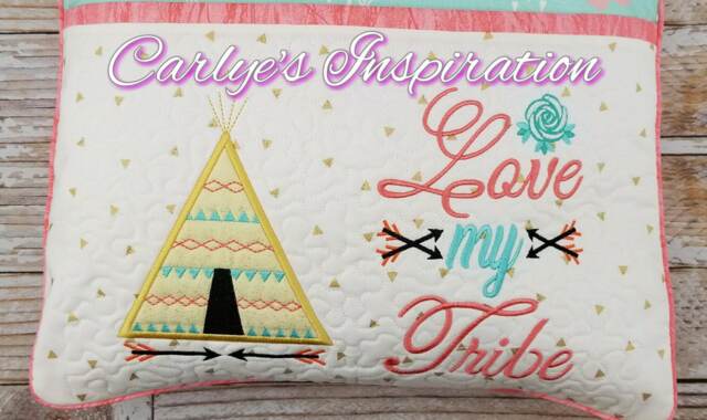 Love My Tribe Bundle Storybook Pillow Designs - 5x7 Design Includes 2 Digital Designs Teepee Applique - image 1