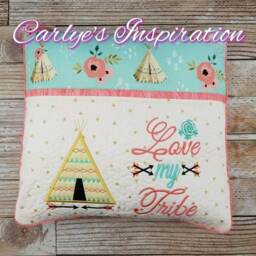 Love My Tribe Bundle Storybook Pillow Designs - 5x7 Design Includes 2 Digital Designs Teepee Applique - thumbnail 2