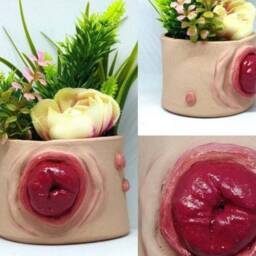 Prolapse Plant Pot Weird Creepy Home Decor - thumbnail 2