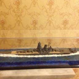 Japan Navy Ww2 Battlecruiser Yamato Class With Diorama - thumbnail 3