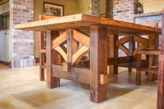 Rustic Farmhouse Dining Table - image 1