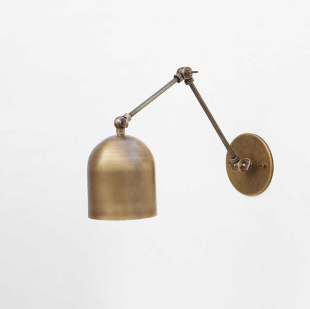 Brass Adjustable Wall Sconce Light, Solid Swivel Ul Listed, No.0239 - image 1