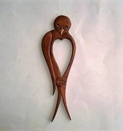 Linden Wood Carving Swallow Handmade Wall Art - 9.8 In - thumbnail 1