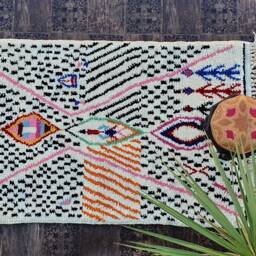 Moroccan Abstract Rug Moroccan Colorfull Rug Beni Ourain Rug, New Style Carpet , Abstrackt Azilal Area Rugs - thumbnail 3